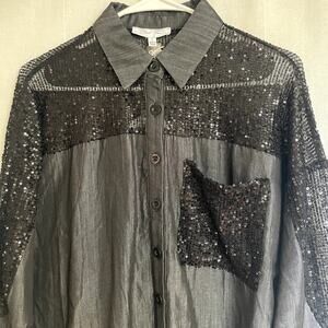 Cloud Ten NWT Button Up Top Small western cocktail glam